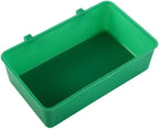 Parrot Bath Basin Hanging 5PCS Bird Food Box Square Box Water Bath Tub Food Bowl Feeder Bird Cage Accessories Parakeet Food Dispenser(5pcs)