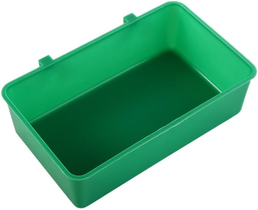 Parrot Bath Basin Hanging 5PCS Bird Food Box Square Box Water Bath Tub Food Bowl Feeder Bird Cage Accessories Parakeet Food Dispenser(5pcs)