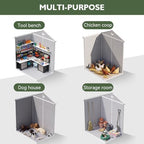 aoxun 6×4 ft resin shed with reinforced floor, package contents