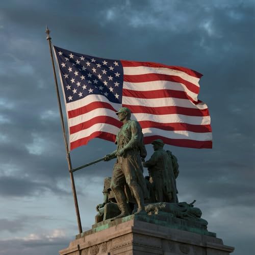 american flag for outside 4x6 ft - tearproof shown in use