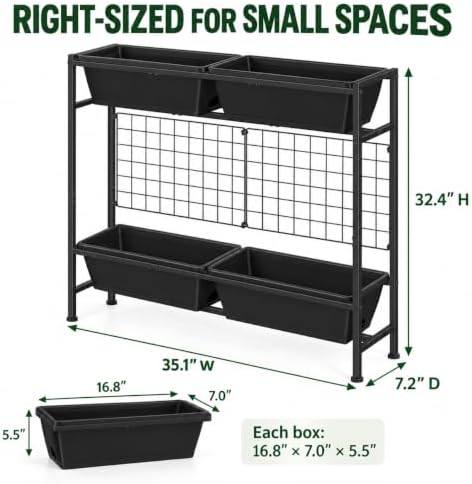oyeal raised garden bed 32" tall elevated planter shown in use