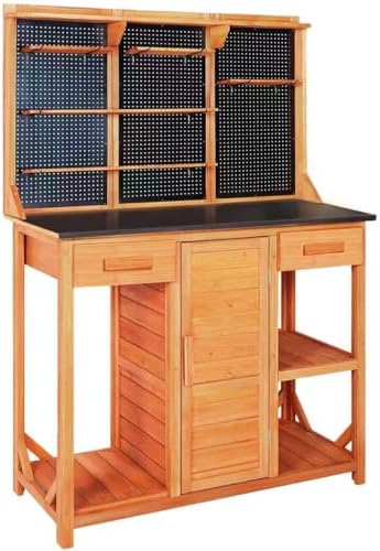 agitree outdoor garden potting bench, horticultural wooden workstation, main product view