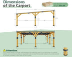 jocisland 20x20x9.2 ft heavy duty cedar wood carport shown in use