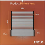 enclo 4fth florence privacy screen w/planter box, freestanding, package contents
