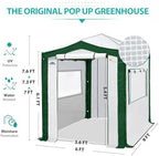 eagle peak 8x6 walk in pop up greenhouse, side view