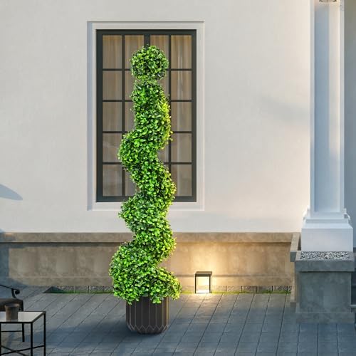3ft artificial spiral topiary trees, realistic boxwood trees, package contents