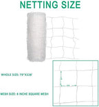 heavy duty trellis netting roll - 79''x328' plastic shown in use