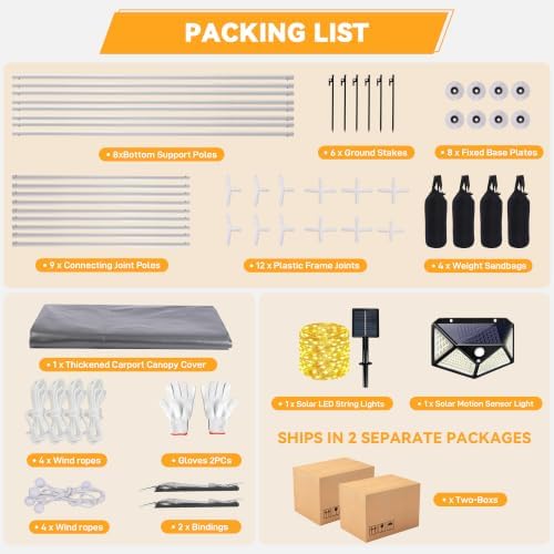 10x16 carports heavy duty, portable single car port on a desk or shelf