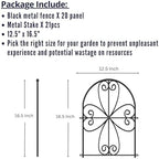 shoplala garden fence (20 panels) 12.5inx16.5in decorative metal shown in use