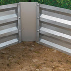 outsunny 8.6 x 3 x 1ft metal planter, view 9