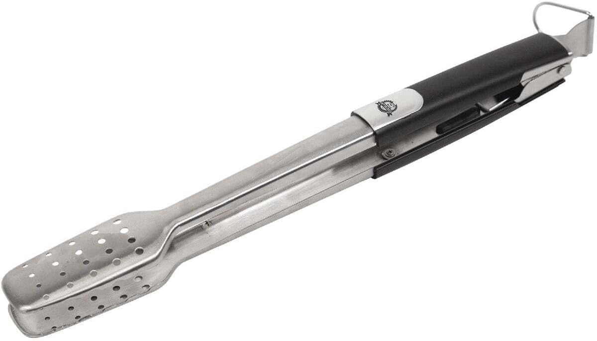 Pit Boss Grills Soft Touch BBQ Tongs, Silver/Black, (67387)