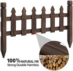 yaheetech 177.5in wooden picket fence panels for garden, view 9