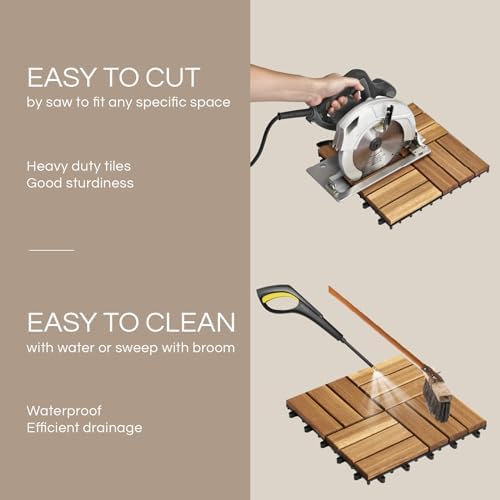 thyoi premium deck tiles, 10 pcs patio flooring on a desk or shelf