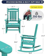 kingyes oversized outdoor rocking chair for adults, porch, close-up detail