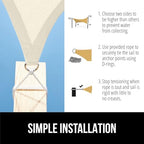 gorilla grip heavy duty sun shade sail for, package contents