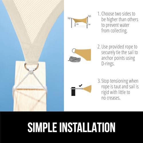 gorilla grip heavy duty sun shade sail for, package contents