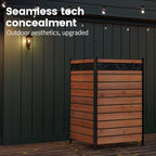 wood privacy screen, no dig outdoor fence,reddish brown, view 9