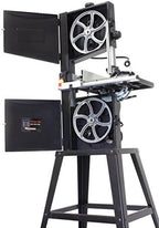 wen band saw with stand, 10-inch, 3.5-amp, two-speed showing dimensions