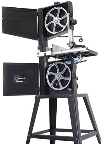 wen band saw with stand, 10-inch, 3.5-amp, two-speed showing dimensions