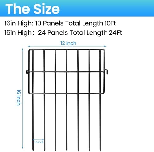 getlay 22 pack animal barrier fences, 1.5" gap shown in use