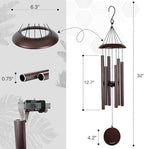 vanquer wind chimes for outside deep tone shown in use