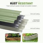 g good gain 3pcs raised garden beds, metal showing dimensions