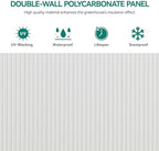 yitahome 16x6ft polycarbonate greenhouse for outdoors, large heavy, package contents