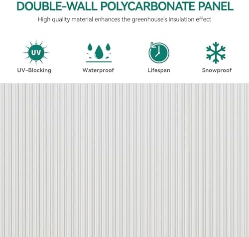 yitahome 16x6ft polycarbonate greenhouse for outdoors, large heavy, package contents