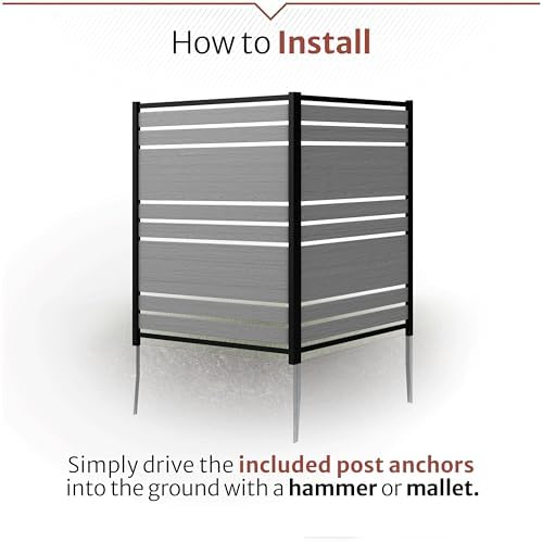enclo vienna privacy screen, charcoal vinyl diy no, side view
