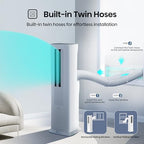 hisense api0825uw1d smart inverter twin hose 8,000 btu, package contents