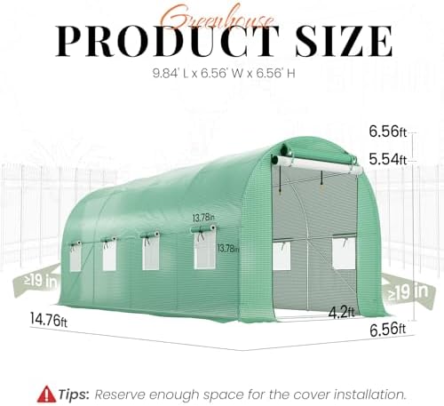 king bird premium 15x7x7 ft greenhouse for outdoors on a desk or shelf