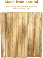 4ft x 6ft natural bamboo fence roll, outside showing dimensions