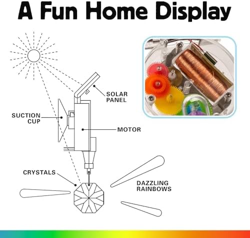 kikkerland solar powered rainbow maker – prism suncatcher, package contents