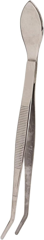 Bonsai Tweezers, Curved Tip Stainless Steel Professional Potted Plant Tweezers with Spatula, for Garden Bonsai Soil Loosening and Changing Pots
