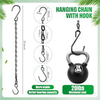 Outus 4 Pack 23.6 Inch Black Hanging Chain for Bird Feeders, Planters, Lanterns, Wind Chimes, Decorative Ornaments and Birdbaths Basket Extender Chain Outdoor Indoor