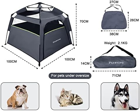pop up dog tents, plusvivo foldable cool mesh on a desk or shelf