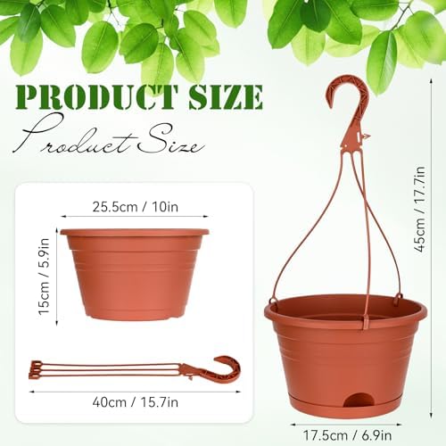 roshtia 20 pcs 10 inch hanging baskets for shown in use