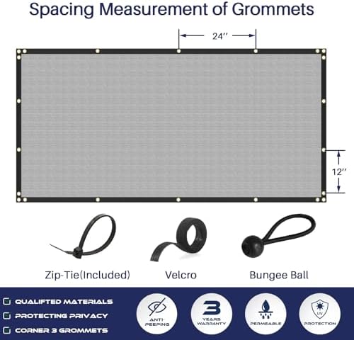 windscreen4less privacy fence screen 5' x 50' heavy on a desk or shelf