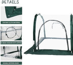 portable tunnel greenhouse for outdoors - transparent mini, side view