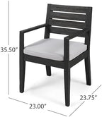 gdfstudio great deal furniture outdoor acacia wood dining, side view
