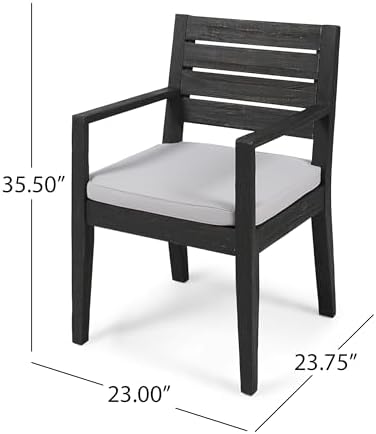 gdfstudio great deal furniture outdoor acacia wood dining, side view