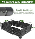 4.3x3x1ft raised garden bed kit for outdoors, rustproof shown in use