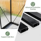 airwire 6×7.5 ft walk-in polycarbonate greenhouse for outdoor, side view