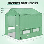 coos bay 8x8 pop up greenhouse outdoor, walk, close-up detail