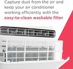 frigidaire 5,000 btu window air conditioner with remote, front angle view