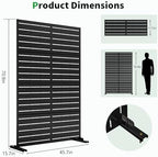 sunyrisy 2pack metal outdoor privacy fence screen for, close-up detail