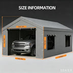 12x20 ft carport replacement zipper door,180g pe waterproof on a desk or shelf