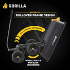 gorilla carts dump garden cart, 4 cu ft, front angle view