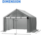 outdoor storage shelter, 10x10 ft portable shed with, package contents