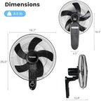 fanspex 18" wall mounted fan for home garage shown in use
